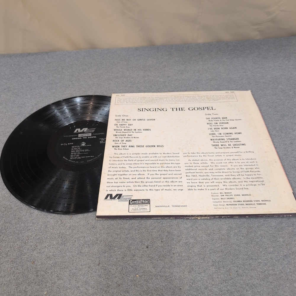 Singing The Gospel Various Artists Modern Sound MS 509 Vinyl LP Record - Picture 2 of 2